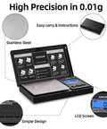 Ultra Precise 0.01g Digital Scale For Jewelry Gold Silver Diamonds Gems 500g Capacity Portable Pocket Scale With LCD Display