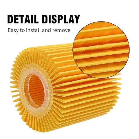 Detail view of 5Pcs Oil Filter Kit 04152-YZZA1 Replacement For Toyota Avalon Camry RAV4 Sienna ES300h ES350 IS200t RX350 RX450h And Lexus Models