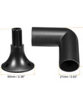 Solar Torch Light Base and Joint Kit for Wall Mounting, black ABS base and joint shown with dimensions labeled