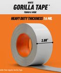 Heavy Duty And Weather Resistant White Wide Duct Tape For Indoor And Outdoor Use, Nearly 3 Inch Wide Reinforced