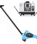 Anteqip 4400Lb Heavy Duty Machine Skates For Moving CNC Mills And Industrial Equipment, showing blue dolly with 360-degree wheels.