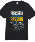 Chill Machinist Men Heavyweight Tee With Vise Gauge Square Design For CNC Shop Crew Comfort Fit Soft Washed Adult Gift That Slaps, black shirt with graphic design.
