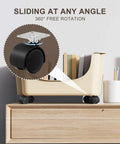 Eight Piece 1 Inch Pasteable Plate Casters With Stick On Adhesive And Screws, Swivel 360 Degree Universal Wheels on storage box