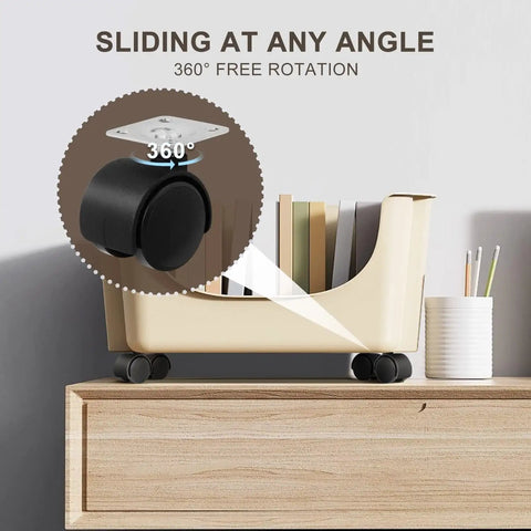 Eight Piece 1 Inch Pasteable Plate Casters With Stick On Adhesive And Screws, Swivel 360 Degree Universal Wheels on storage box