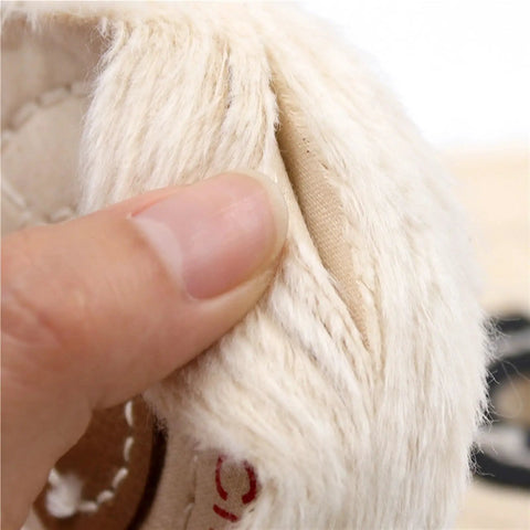 Hand holding the edge of an Ultimate Cotton Polishing Wheel For Fast Buffing And Mirror Shining On Metal Wood And Plastic.