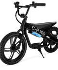 Kids Electric Bike With 350W Motor, 15.5 MPH Top Speed, 36V 5.2Ah Battery, 10 Mile Range, 16 Inch Pneumatic Tires, Dual Braking, For Ages Six And Up, Rugged Off Road Electric Bicycle, black side view