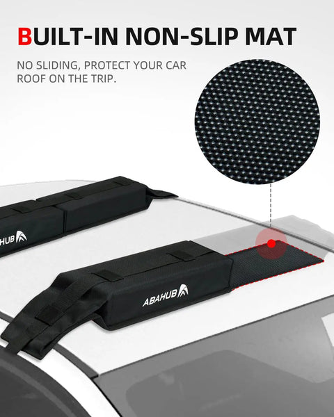 Soft Roof Rack Pad Kit Dope For Surfboard Kayak And Canoe With 2 Tie Down Straps 2 Ropes Hood Loops And Storage Bag Heavy Duty