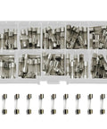 Automotive Fuse Set With 5x20mm Fast Melting Glass Fuses 250V 0.2 To 15 Amp Range Includes 2 X 100 Pieces And A No Fuss Handy Fuse Puller