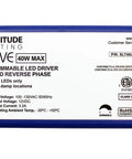 Powerful 40W 12V Dimmable LED Transformer for Under Cabinet Lighting Phase Cut Class 2 LED Driver Flicker Free Dimming