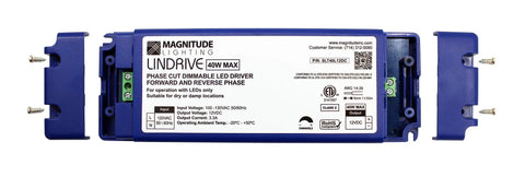 Powerful 40W 12V Dimmable LED Transformer for Under Cabinet Lighting Phase Cut Class 2 LED Driver Flicker Free Dimming