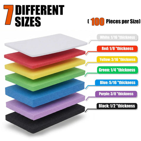 Slick Heavy Duty Foam Shims To Square Up Crooked Walls Quick in 7 colors and sizes for various gap filling tasks.