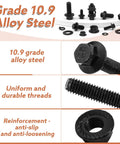 All In One Flange Bolt Set With 384 Piece Metric Assortment M6x1.0 M8x1.25 M10x1.5 Bolts 12mm To 30mm Grade Ten Point Nine Alloy Steel Screws