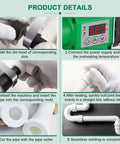 Steps for using 110V Plastic Pipe Welder With Interchangeable Die Heads for PPR PP PE PVC Fusion DIY projects.