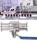 Heavy Duty Clamp Ball Valve With 304 Stainless Steel Body For Quick Grab Installation And Smooth Plumbing Flow Control on industrial setup.