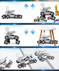 All Terrain One Sixteenth Scale Remote Control Car For Kids And Teens Eight Wheel Stunt Monster Truck Toy RC Car For Boys Ages Four Through Fourteen Plus Awesome Christmas Birthday Gift Durable Off Road Fun showcasing its climbing ability and maneuverability over obstacles.