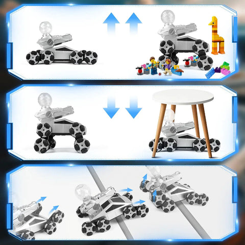 All Terrain One Sixteenth Scale Remote Control Car For Kids And Teens Eight Wheel Stunt Monster Truck Toy RC Car For Boys Ages Four Through Fourteen Plus Awesome Christmas Birthday Gift Durable Off Road Fun showcasing its climbing ability and maneuverability over obstacles.