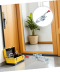 Heavy Duty Galvanized Toggle Latches For Toolbox And Draw Chest With Quick Release Pull Mechanism offers secure locking beside a toolbox.