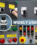 8 Pack 22mm Rotary Selector Switches SPST Self Locking On Off 2 Position 10A 600V Panel Mount Industrial Control Knobs application
