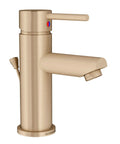 Low-Flow Brushed Bronze Single Hole Bathroom Faucet With Drain Assembly, No-Drip Ceramic Disc Valve, 1-Handle Operation, 1.0 GPM