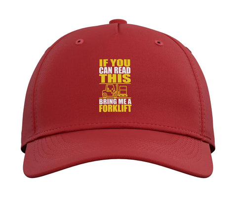 Forklift Operator Warehouse Statement Red Adjustable Printed Baseball Hat For Adults Classic Five Panel Cap With High Crown One Size Fits Most