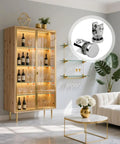 Heavy Duty Metal Glass Clamps Set For Five To Ten Millimeter Panels Rustproof Shelf Brackets in a stylish living room display