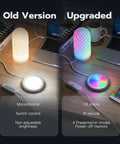 Comparison of Dope 3D Printer LED Lamp Kit 001 with 24 key remote control showing old and upgraded RGB lighting versions