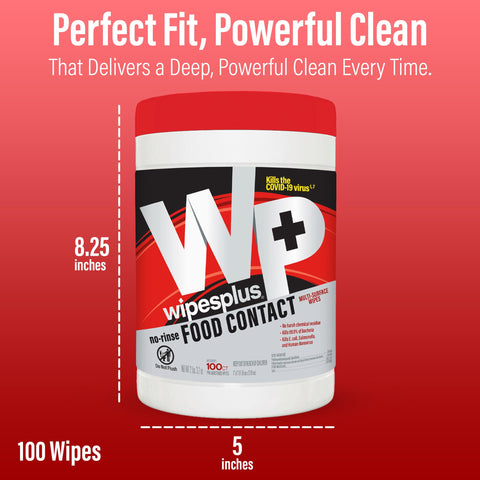 All Purpose Food Contact Cleaning Wipes No Rinse No Residue Quick Dry Grime Busting Disinfecting Wipes For Restaurants Foodservice And Schools 100 Count Canister Pack Of 12 EPA Registered NSF Listed Kills 99.9 Percent Bacteria canister