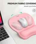 Super Comfy Gel Wrist Rest Mouse Pad With Ergonomic Support Non Slip Surface For Office Gaming And Study Cushioned Smooth Pink Desk Mat