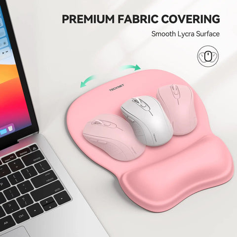 Super Comfy Gel Wrist Rest Mouse Pad With Ergonomic Support Non Slip Surface For Office Gaming And Study Cushioned Smooth Pink Desk Mat