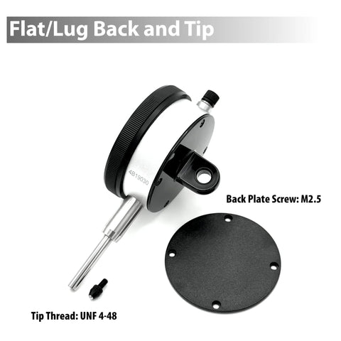 Clockwise Tools dial indicator with magnetic base holder and mounting plate, 0-1 inch travel