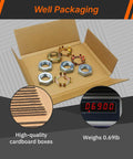 Heavy Duty D-Style Trailer Spindle Nuts and Retainers 1 Inch Thread Fits 2,000-8,000 Lbs Axles Includes 4 Nuts 0.69lb
