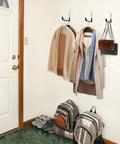 Extra Long 11 Inch Heavy Duty Garage Hooks 4 Pack Wall Mount Hangers for coats and bags in entryway