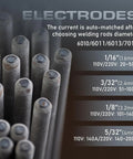 Welding electrodes with amperage settings for 2 In 1 Stick And Lift TIG Welder 200A 110 And 220V MMA Welder
