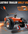 Heavy Duty Electric Trailer Dolly With 7500 Lbs Capacity, 24V 800W Motor Power, Six Wheel Off Road Anti Tip Design side view