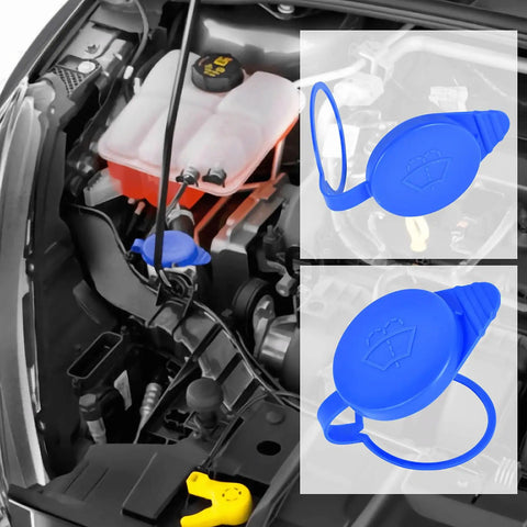 Direct Fit Windshield Washer Fluid Cap Replacement Fits Ford Focus 2012 2013 2014 2015 2016 2017 2018 Ford Transit Wiper Fluid Tank Cover Easy Install Durable Seal For Leak Free Performance And Long Lasting Fit shown in engine bay.