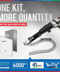 Heavy Duty Drywall To Wood Screws, Size 6 By 1-5/8 Inch Collated Fasteners, 1000 Count in collated strips with screwdriver.