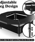 Fire Pit Surround Tabletop For Solo Stove Bonfire Ranger 2.0 with adjustable legs and powder-coated steel construction