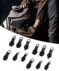 12 Piece Zipper Repair Kit With Removable Sliders For Clothes Backpacks Jackets And More Durable Black Zipper Fasteners Set