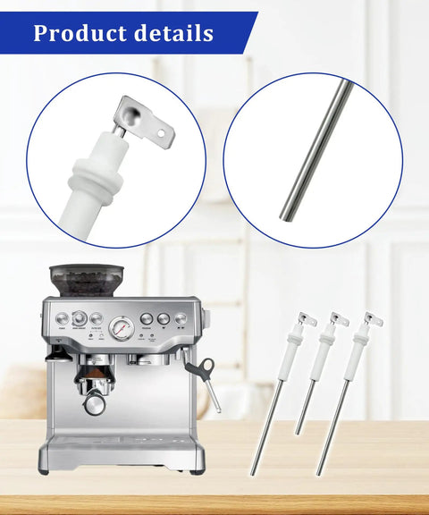 Top Shelf Triple Pack Steam Probe Upgrade For Breville And Sage Espresso Machines with silicone wands and stainless steel rods.