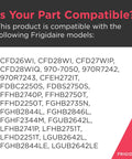 Image showing compatibility of Door Shelf Bin For Refrigerator Replacement Part 242071301 with various Frigidaire models.