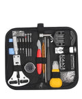 151 Piece Watch Repair Tools Kit with spring bar pins, case back opener and band tools in a black case.