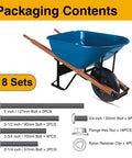 Heavy Duty Wheelbarrow Carriage Bolts And Nuts Kit With 304 Stainless Steel Hardware In Various Lengths Includes Flange Hex Nuts Clips