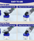 180Lb Switch Magnet For Lifting, Welding And Positioning in use with instructions for on/off toggle and secure workholding