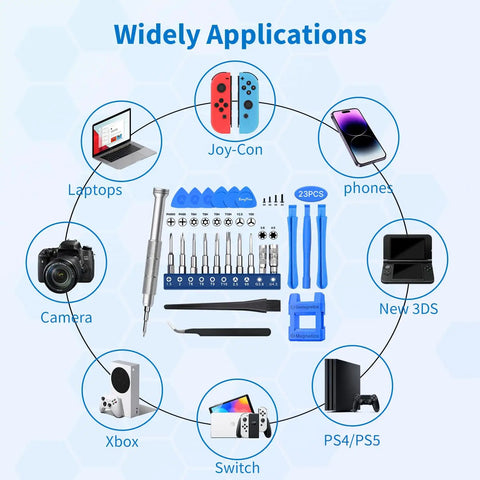 130 In 1 Precision Screwdriver Set Mini Repair Kit For PC Laptop Electronics Iphone Mac PS5 Game Console Eyeglasses Toys 117 Bits