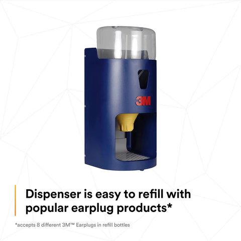One Touch Pro Earplug Dispenser For Grab And Go Easy One Hand Drop In A Clean Durable Blue Unit Designed For Hearing Conservation