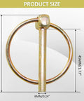 Heavy Duty Linch Pins With Ring Set Six Pack Quarter Inch By One And Three Quarter Inch Galvanized Carbon Steel Rust Resistant Easy To Use