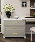Gold Brushed Brass Cabinet Pulls 8 Inch Center With 20 Pack Kitchen Cabinet Handles on gray dresser in elegant room