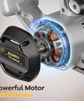 Powerful motor of Six And A Half Inch Cordless Circular Saw delivers 5200RPM for efficient cutting in woodworking.