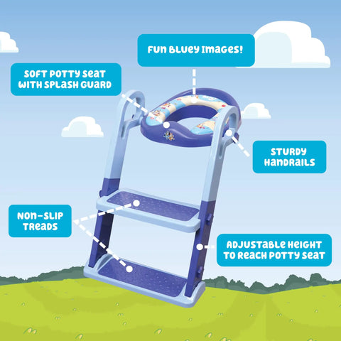Toddler Potty Chair With Adjustable Height Step Stool Ladder For Confident Bathroom Habits Contoured Seat Non Slip Footrests Quick Collapse Frame No Sweat Cleanup Totally Solid Platform Smooth Toilet Learning Progress
