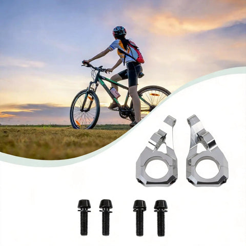 Beefy 31.8Mm CNC Aluminum Direct Mount Stem For Dual Crown DH Mountain Bikes And Surron Light Bee Dirt Bikes shown with hardware